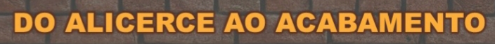 Logo Do Alicerce ao Acabamento com fundo de tijolos